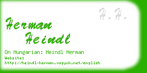 herman heindl business card
